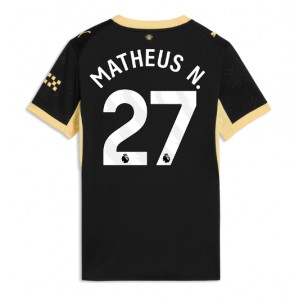 Manchester City Matheus Nunes #27 Jalkapallovaatteet Naisten Vieraspaita 2026-27 Lyhythihainen